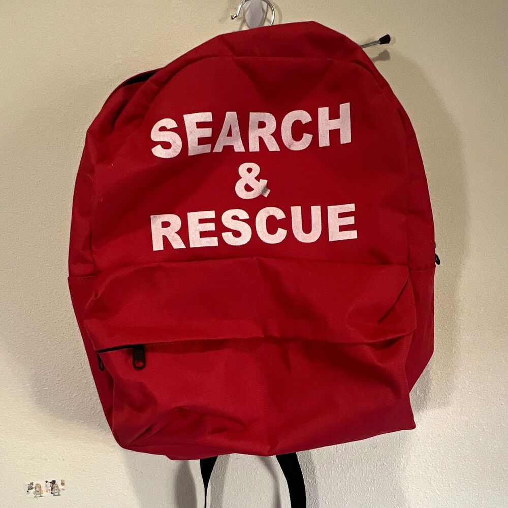 Search & Rescue 15L Red/Black Nylon Backpack 1 Pocket